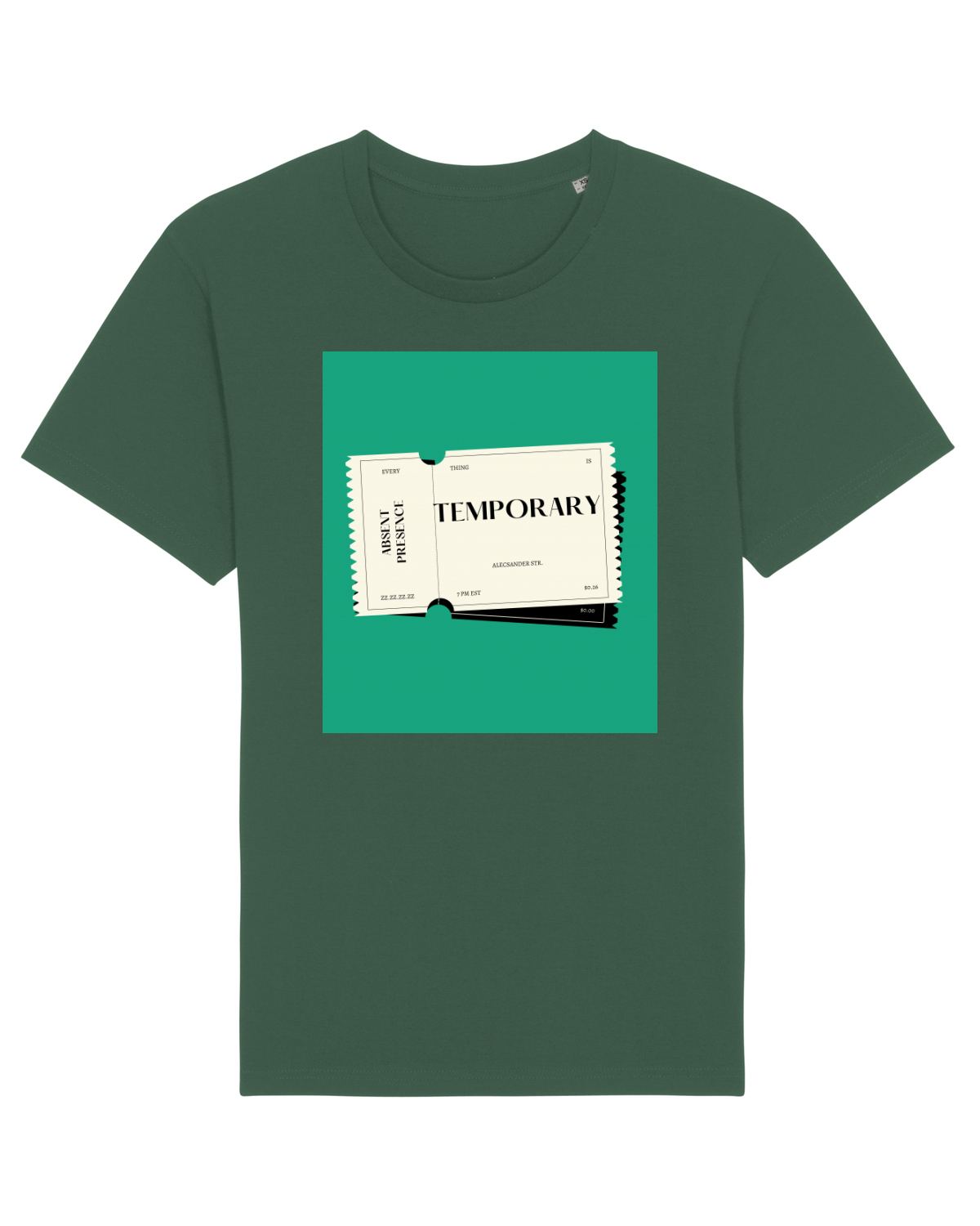Tricou mânecă scurtă Unisex Rocker Bottle Green