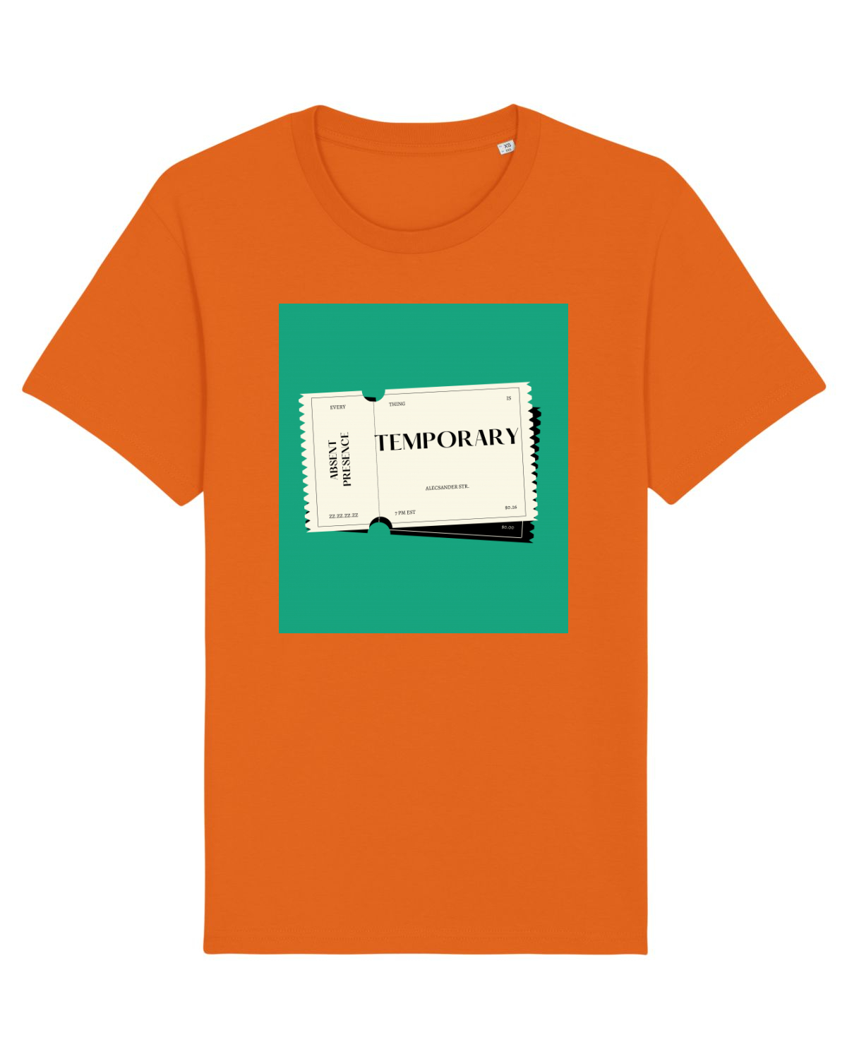 Tricou mânecă scurtă Unisex Rocker Bright Orange