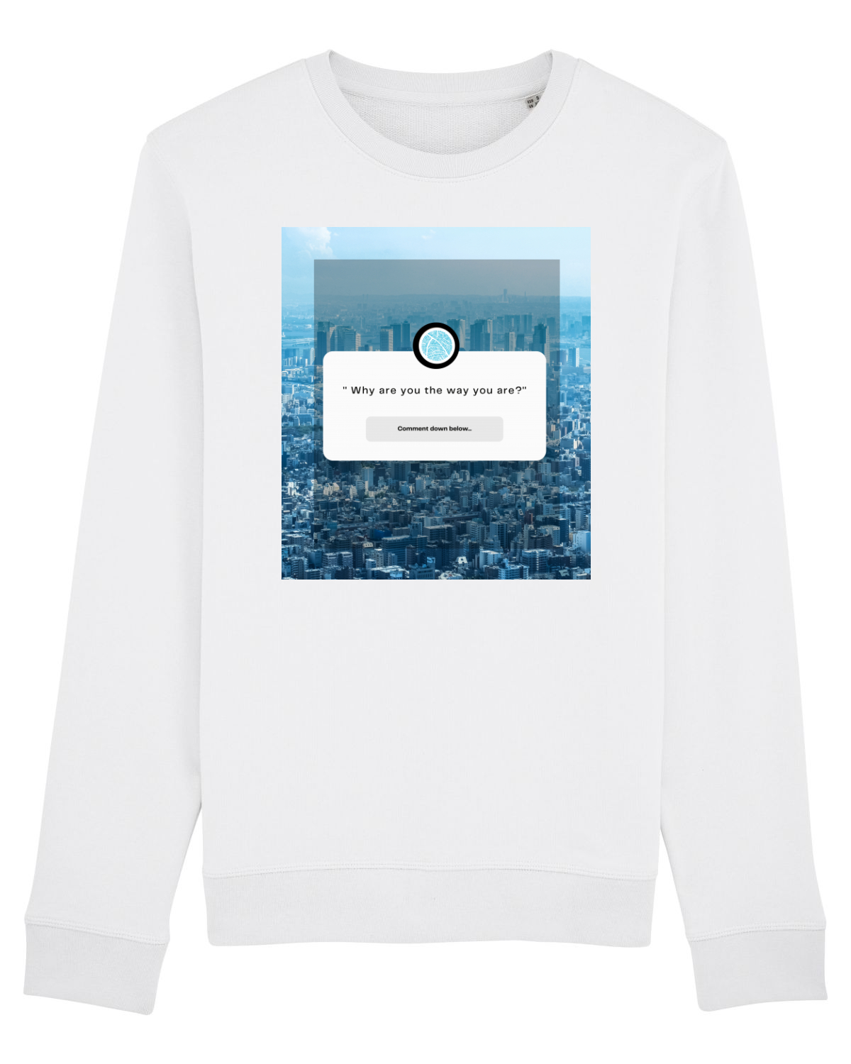 Bluză mânecă lungă Unisex Rise White