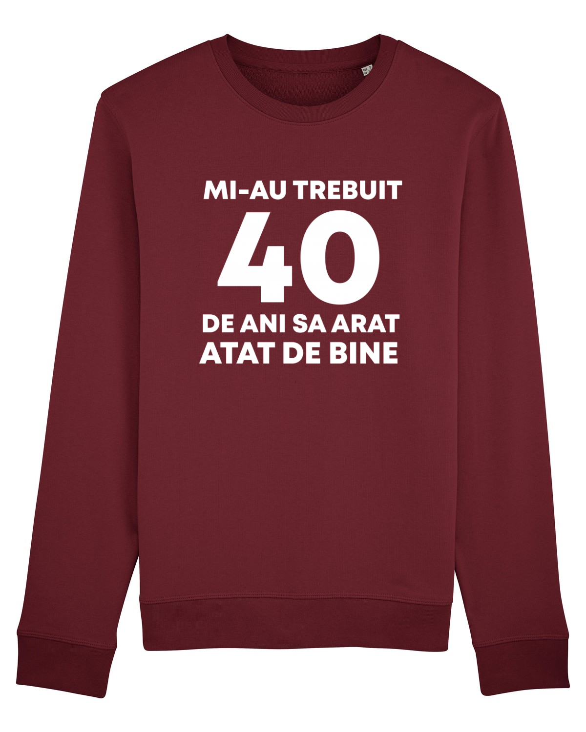Bluză mânecă lungă Unisex Rise Burgundy