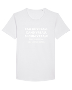 FAC CE VREAU Tricou mânecă scurtă guler larg Bărbat Skater
