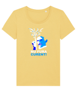 CURENT Tricou mânecă scurtă guler larg fitted Damă Expresser