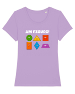 AM FIGURI Tricou mânecă scurtă guler larg fitted Damă Expresser