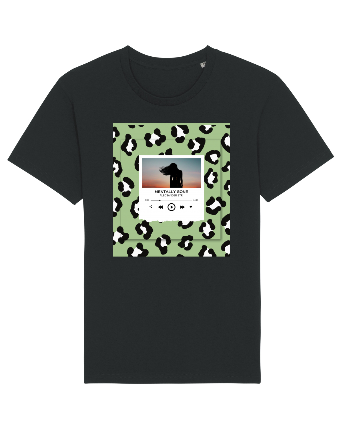 Tricou mânecă scurtă Unisex Rocker Black
