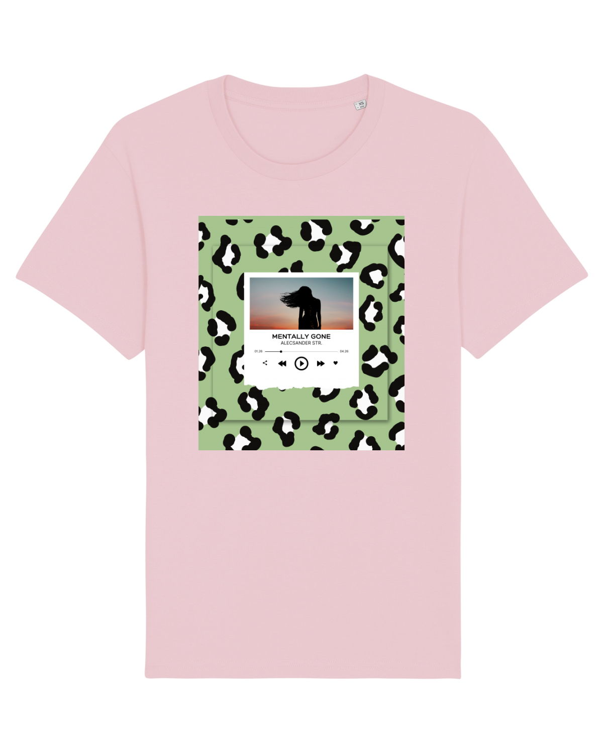 Tricou mânecă scurtă Unisex Rocker Cotton Pink