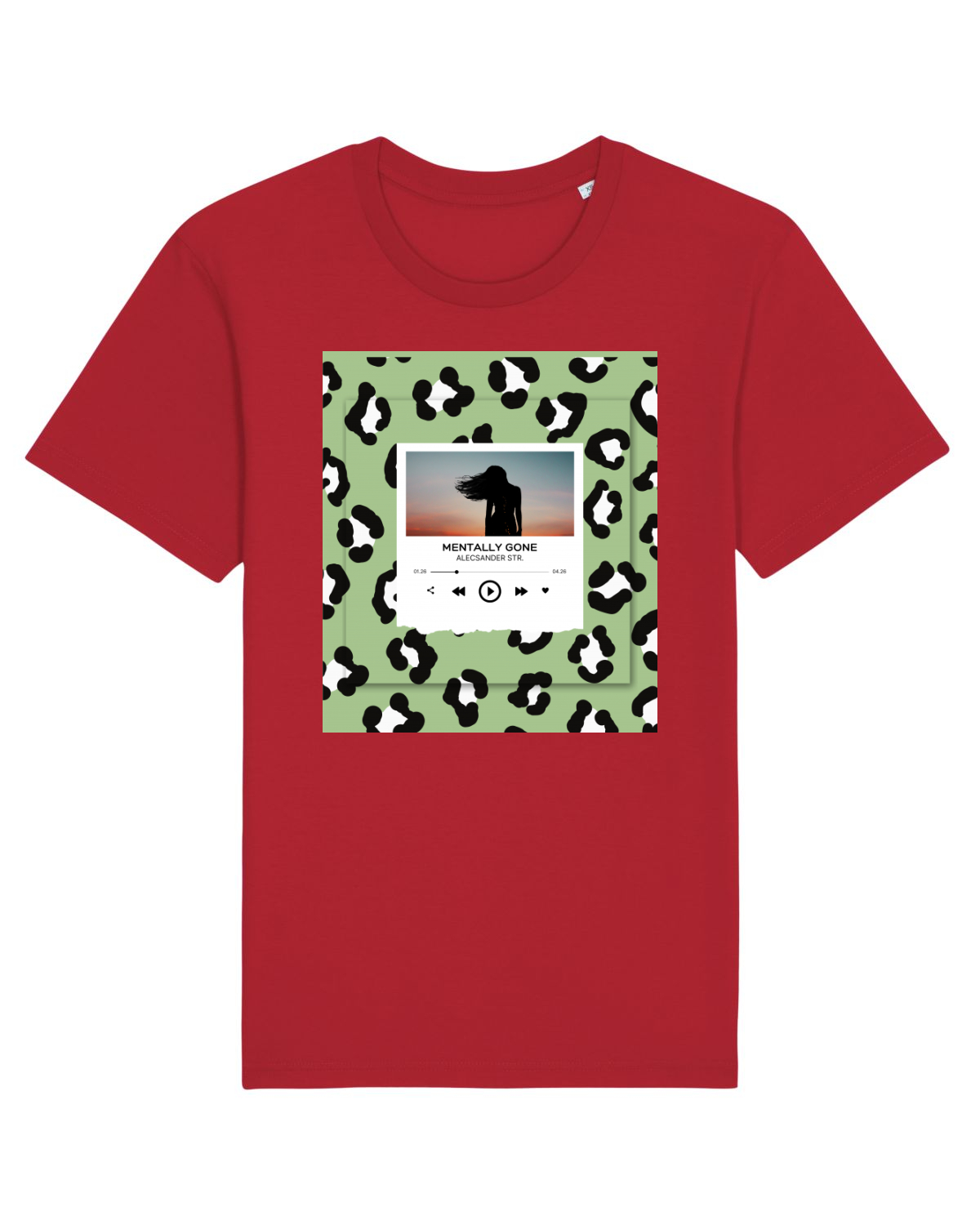 Tricou mânecă scurtă Unisex Rocker Red