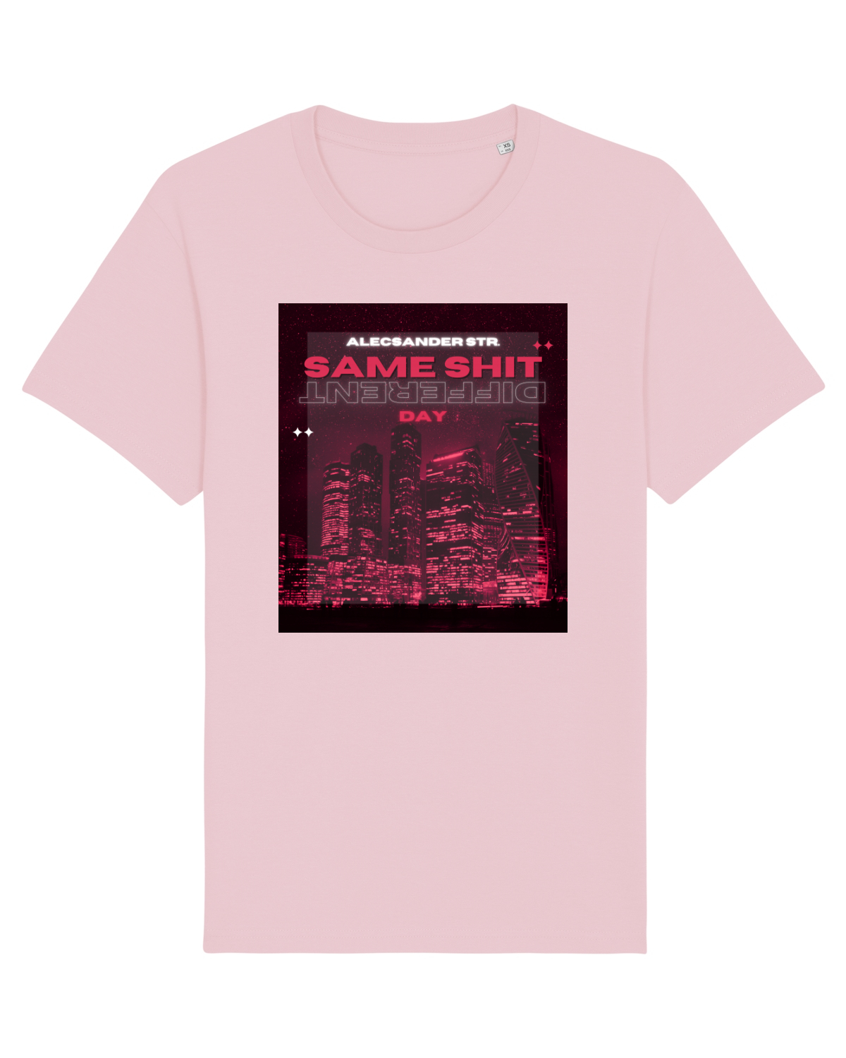 Tricou mânecă scurtă Unisex Rocker Cotton Pink