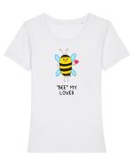 BEE my lover Tricou mânecă scurtă guler larg fitted Damă Expresser