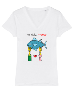 Nu ridica „tonul”... de Valentines Day Tricou mânecă scurtă guler V Damă Evoker