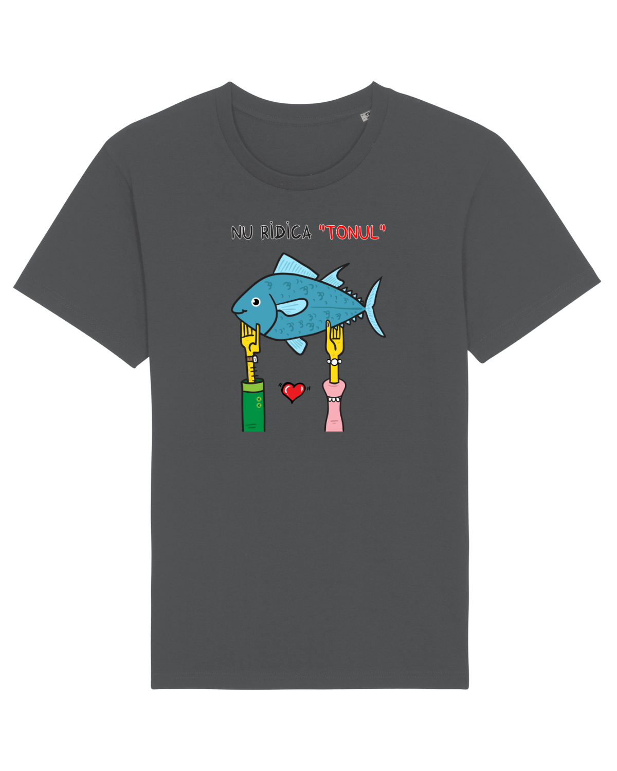 Tricou mânecă scurtă Unisex Rocker Anthracite