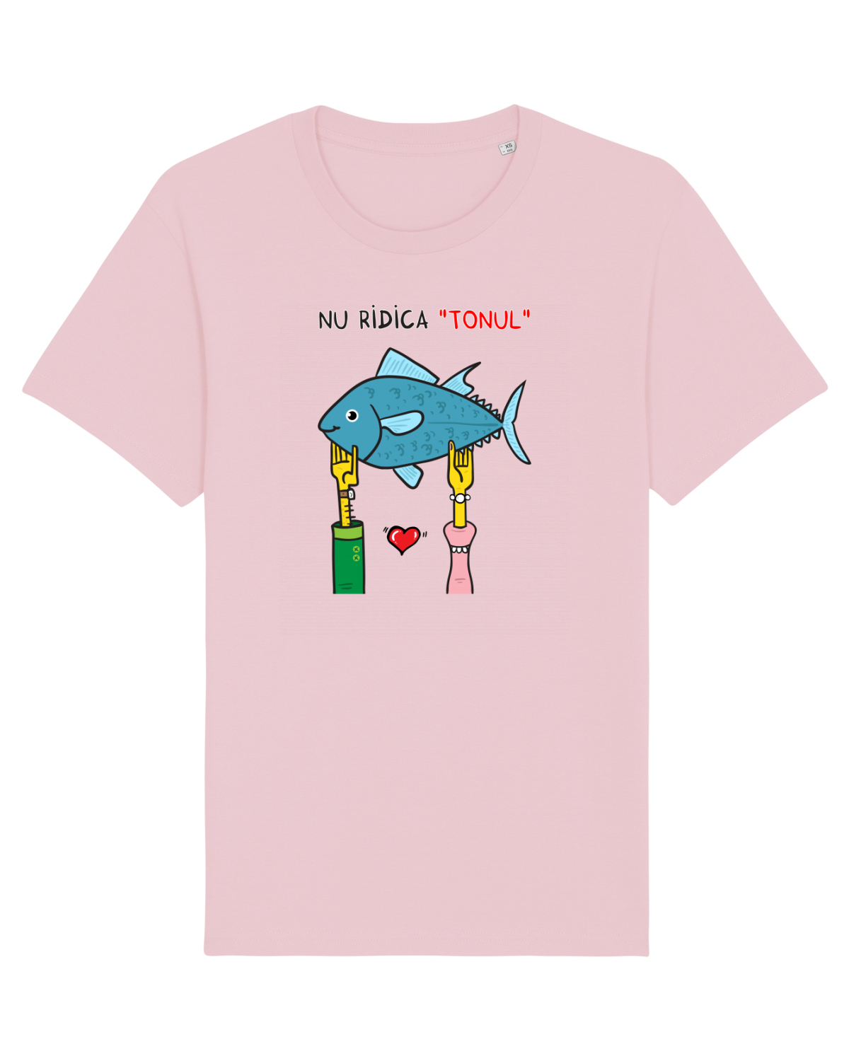 Tricou mânecă scurtă Unisex Rocker Cotton Pink