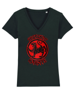 Shotokan Karate Tricou mânecă scurtă guler V Damă Evoker