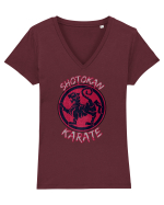 Shotokan Karate Tricou mânecă scurtă guler V Damă Evoker