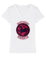Shotokan Karate Tricou mânecă scurtă guler V Damă Evoker