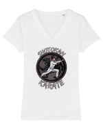 Shotokan Karate Tricou mânecă scurtă guler V Damă Evoker