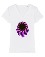 Psychedelic Man  Tricou mânecă scurtă guler V Damă Evoker