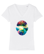 Psychedelic Man  Tricou mânecă scurtă guler V Damă Evoker