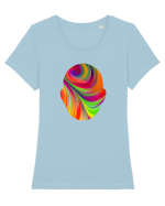 Psychedelic Man  Tricou mânecă scurtă guler larg fitted Damă Expresser