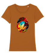 Psychedelic Man  Tricou mânecă scurtă guler larg fitted Damă Expresser