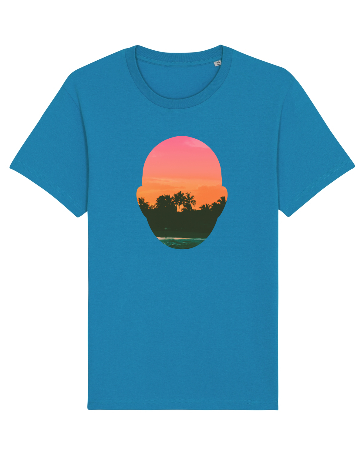 Tricou mânecă scurtă Unisex Rocker Azur