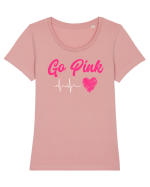 Go Pink Tricou mânecă scurtă guler larg fitted Damă Expresser