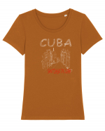 Cuba Tricou mânecă scurtă guler larg fitted Damă Expresser