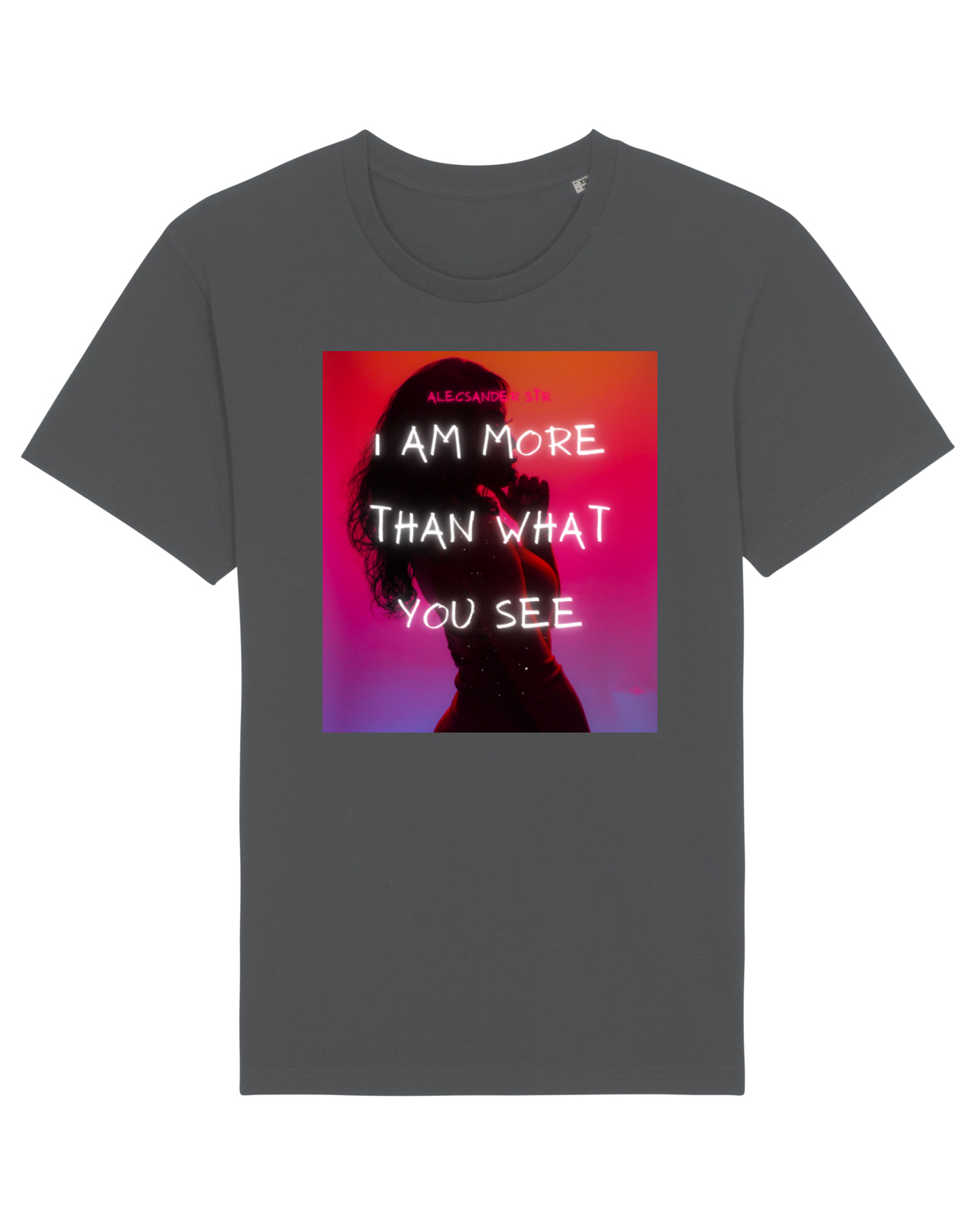 Tricou mânecă scurtă Unisex Rocker Anthracite