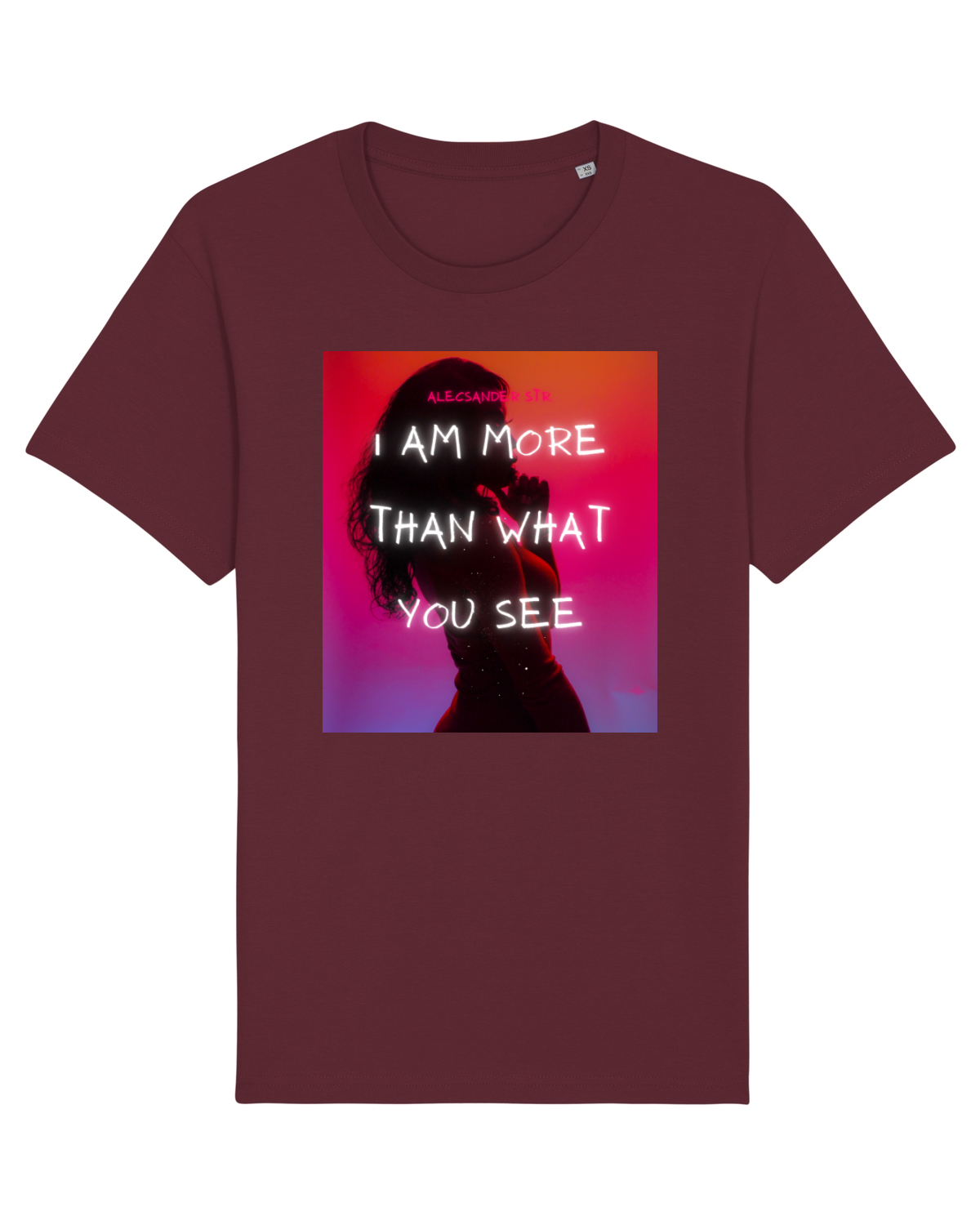 Tricou mânecă scurtă Unisex Rocker Burgundy