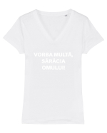 VORBA MULTA Tricou mânecă scurtă guler V Damă Evoker