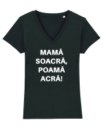 MAMA SOACRA POAMA ACRA Tricou mânecă scurtă guler V Damă Evoker