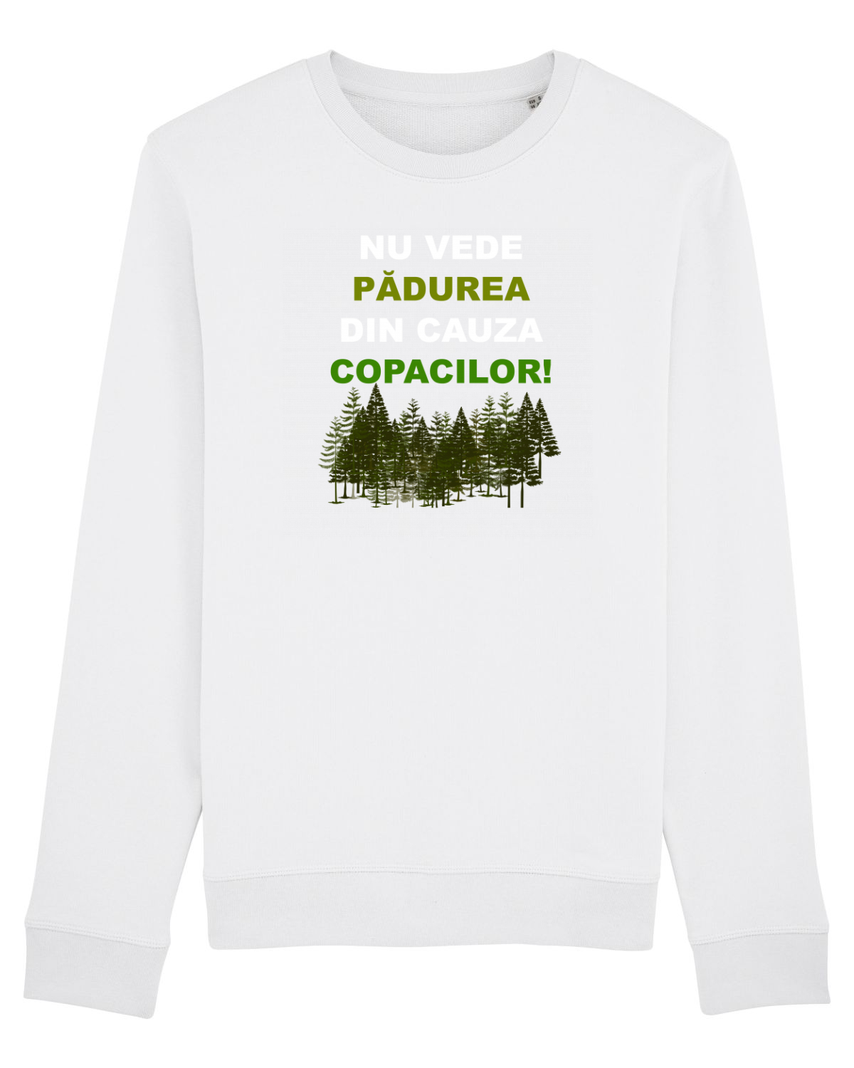 Bluză mânecă lungă Unisex Rise White