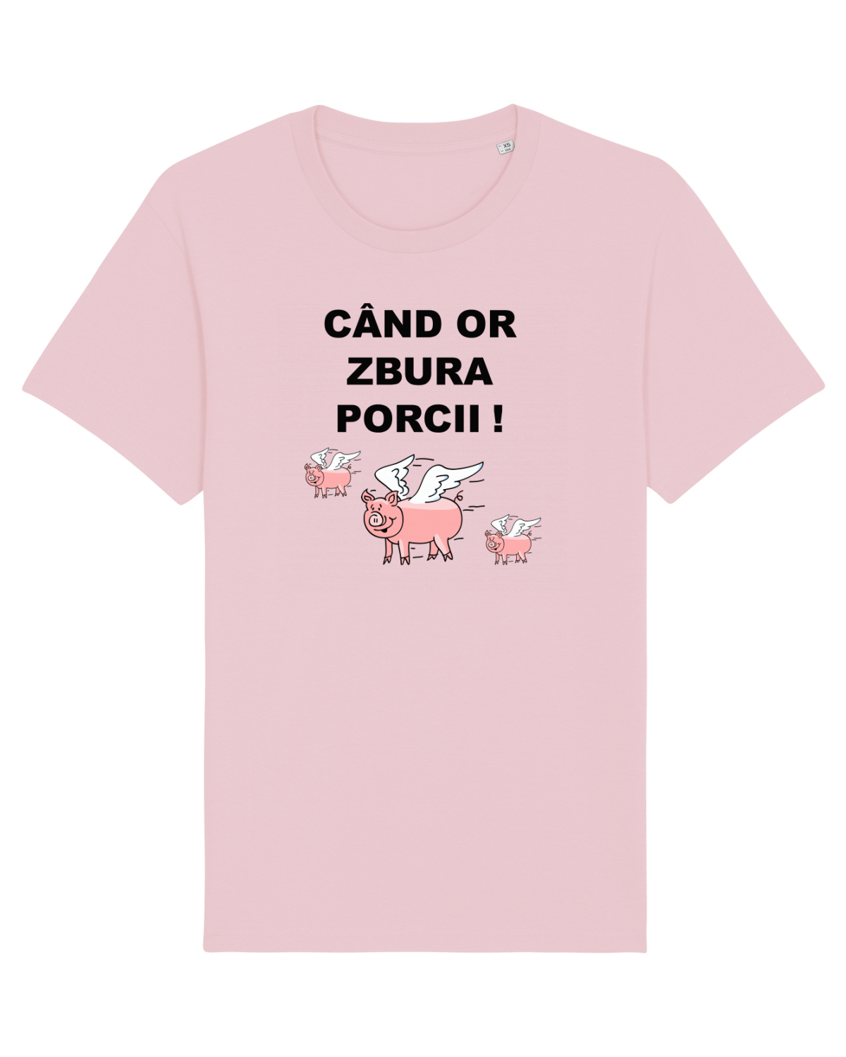 Tricou mânecă scurtă Unisex Rocker Cotton Pink