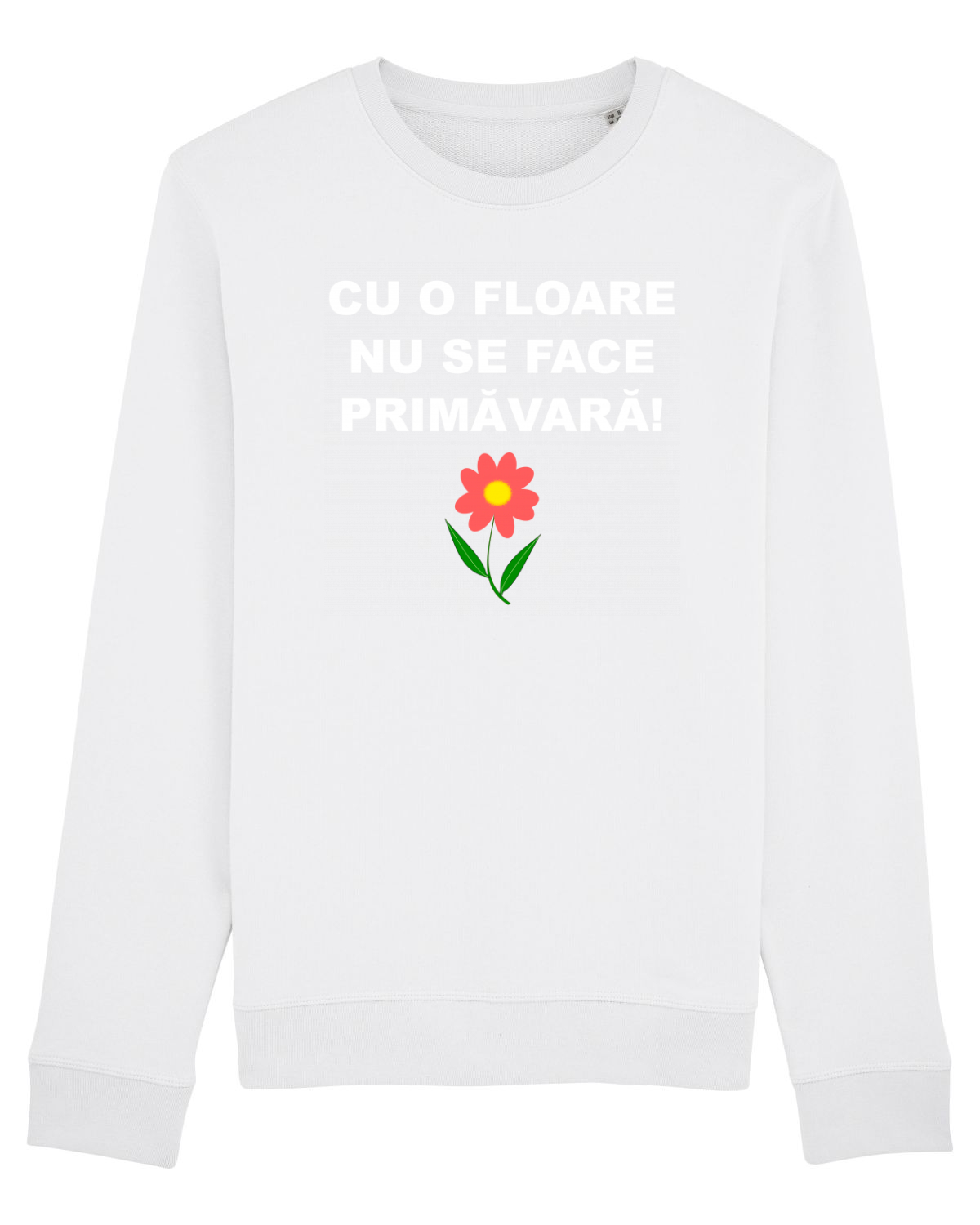 Bluză mânecă lungă Unisex Rise White