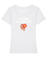 FLOARE LA URECHE Tricou mânecă scurtă guler larg fitted Damă Expresser