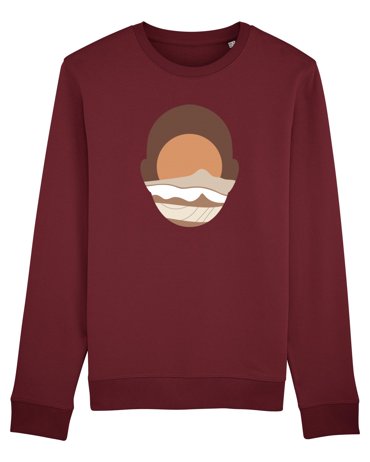 Bluză mânecă lungă Unisex Rise Burgundy