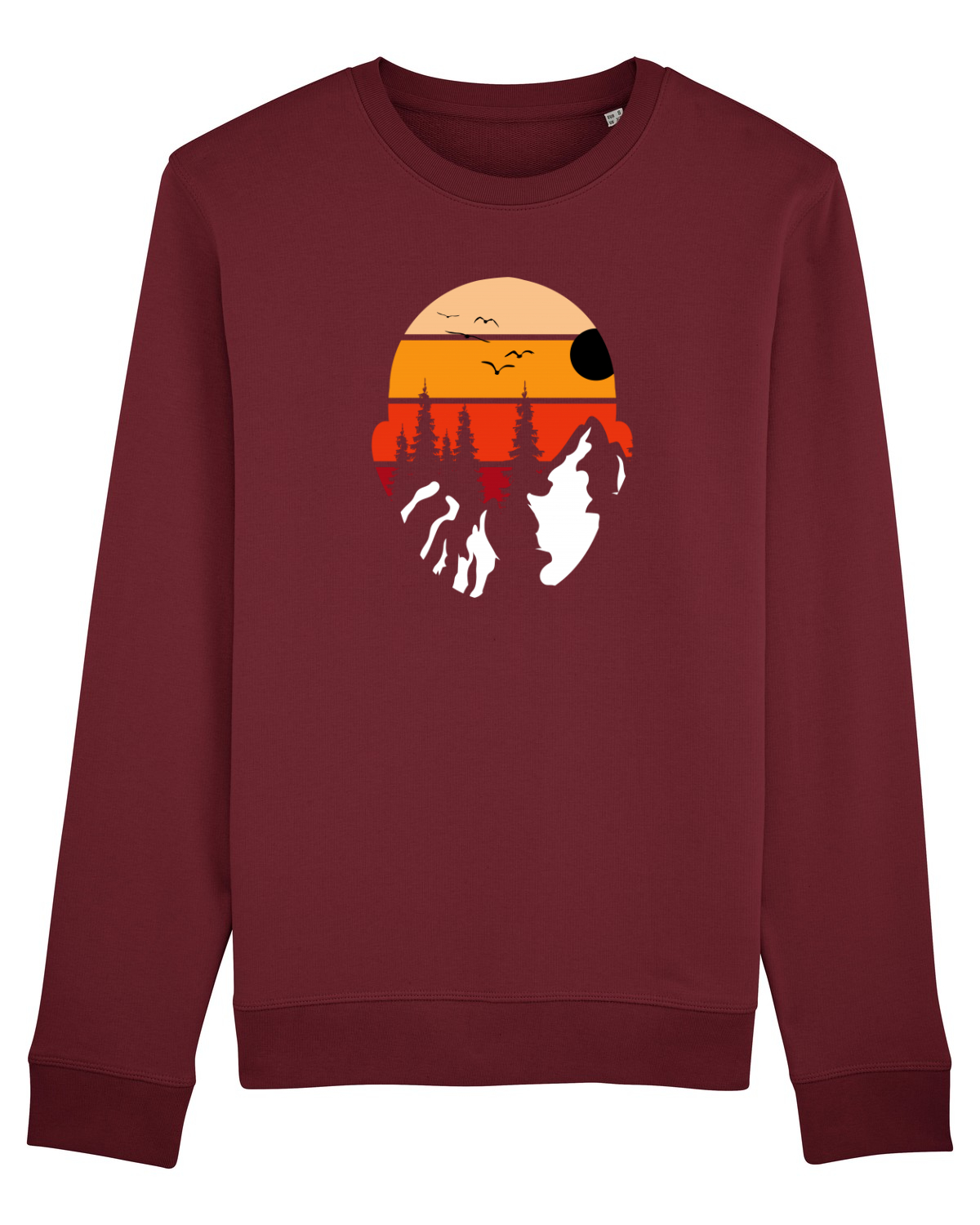 Bluză mânecă lungă Unisex Rise Burgundy
