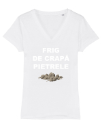FRIG DE CRAPA PIETRELE Tricou mânecă scurtă guler V Damă Evoker