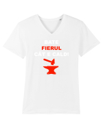 BATE FIERUL CAT E CALD Tricou mânecă scurtă guler V Bărbat Presenter