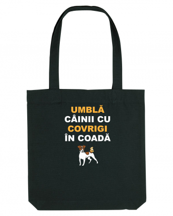 UMBLA CAINII CU COVRIGI IN COADA Black