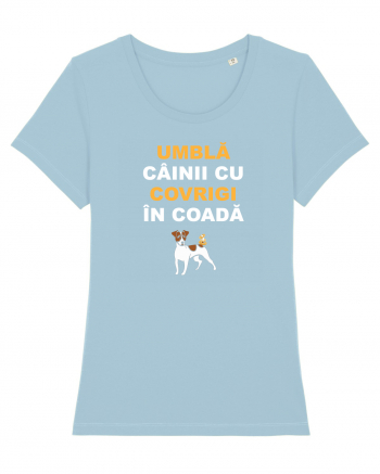 UMBLA CAINII CU COVRIGI IN COADA Sky Blue