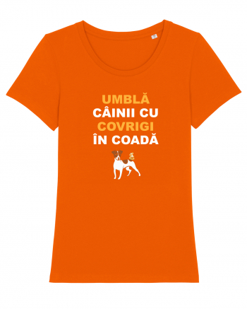 UMBLA CAINII CU COVRIGI IN COADA Bright Orange