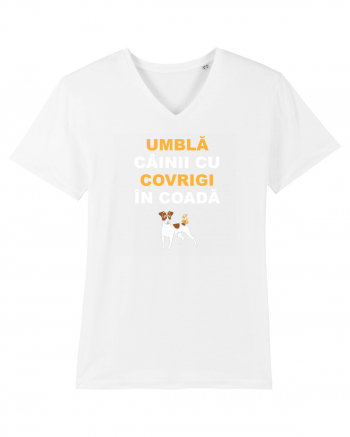 UMBLA CAINII CU COVRIGI IN COADA White