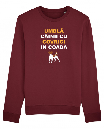 UMBLA CAINII CU COVRIGI IN COADA Burgundy