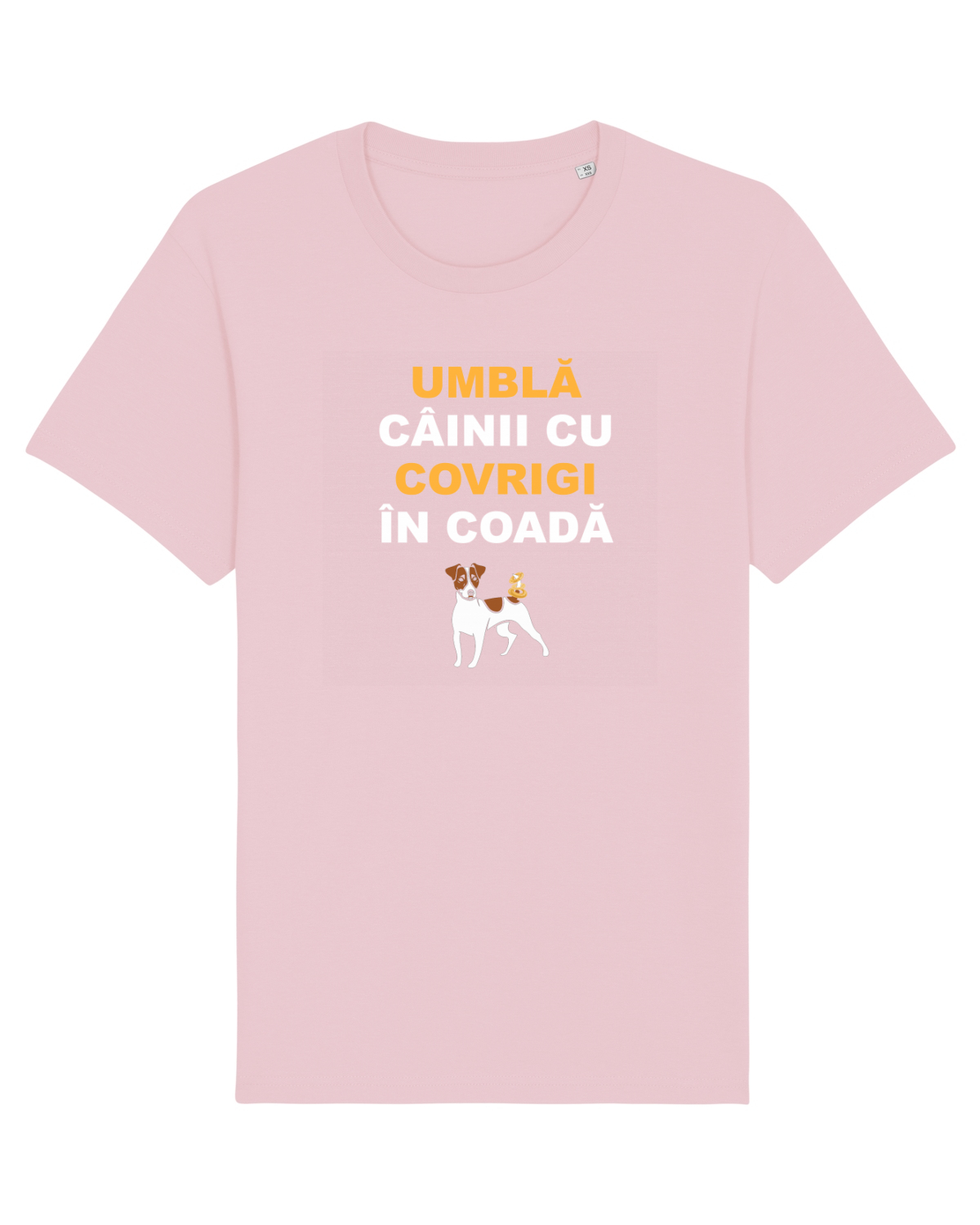 Tricou mânecă scurtă Unisex Rocker Cotton Pink