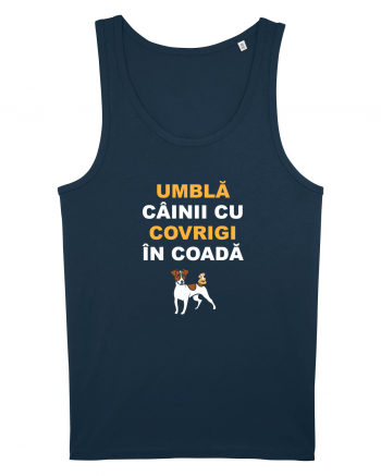 UMBLA CAINII CU COVRIGI IN COADA Navy