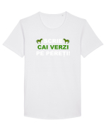 SCRIE CAI VERZI PE PERETI Tricou mânecă scurtă guler larg Bărbat Skater