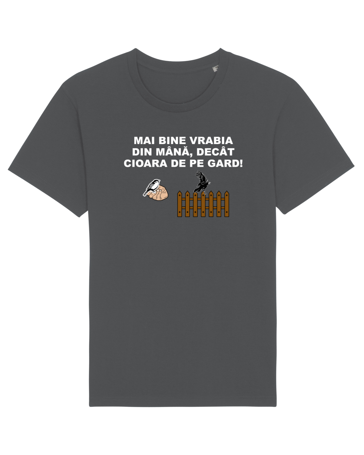 Tricou mânecă scurtă Unisex Rocker Anthracite