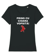 PRINS CU CIOARA VOPSITA Tricou mânecă scurtă guler larg fitted Damă Expresser
