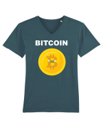 BITCOIN Tricou mânecă scurtă guler V Bărbat Presenter