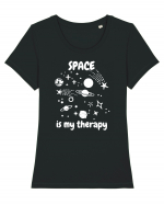 Space Is My Therapy Tricou mânecă scurtă guler larg fitted Damă Expresser